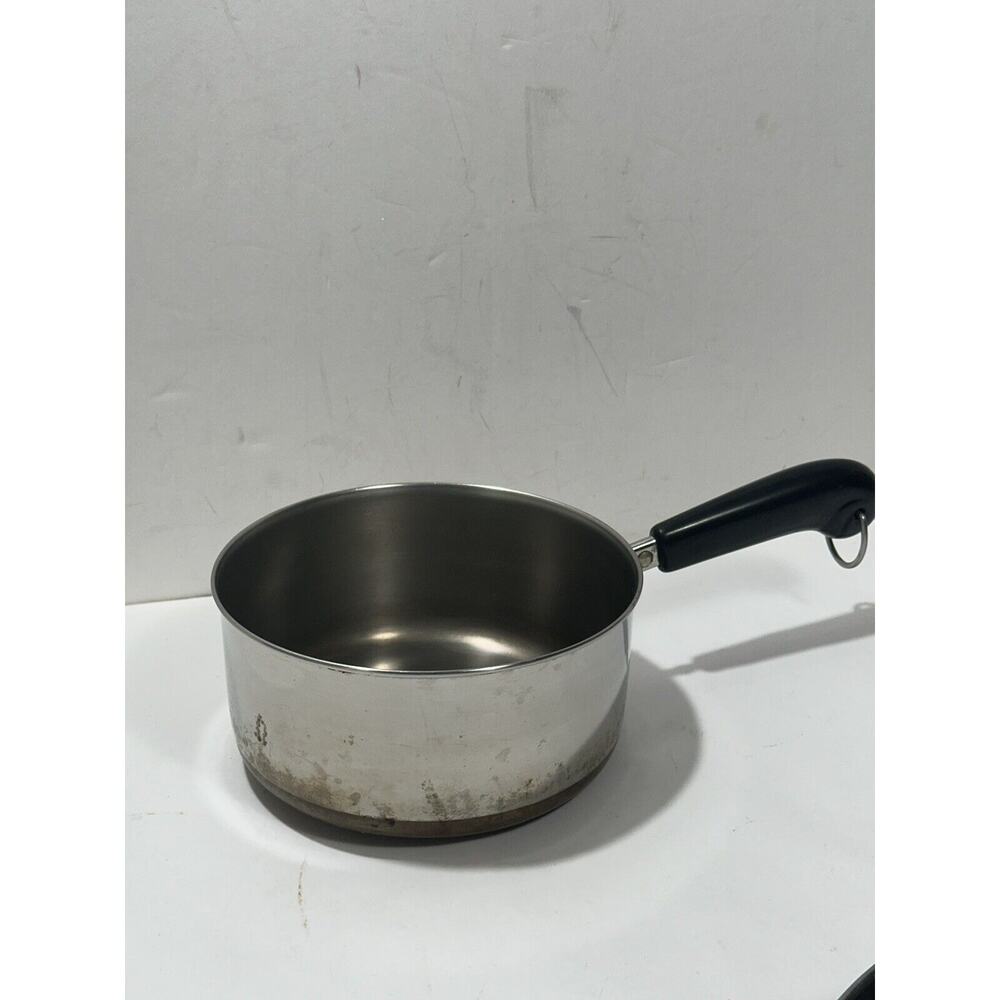 Revere Ware‎ Double Ring Pre 1968 2 Qt Sauce Pot Copper Bottom No Lid Vintage